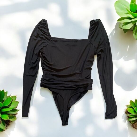 And Now This Puff Sleeve Ruched Bodysuit - L | Large - Picture 5 of 10